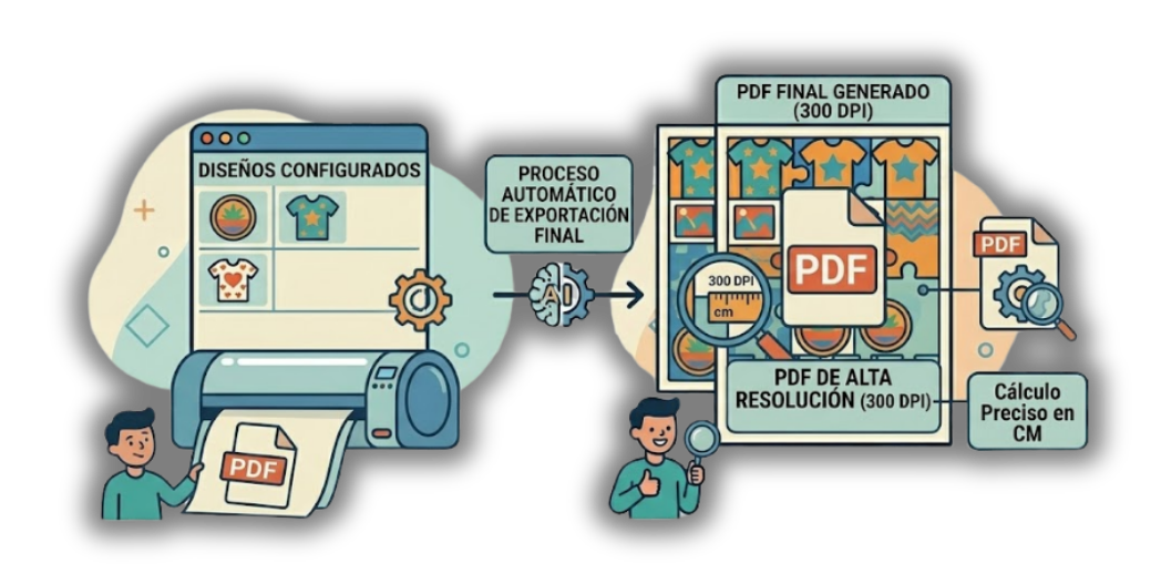 Generación de PDFs a Tamaño Real